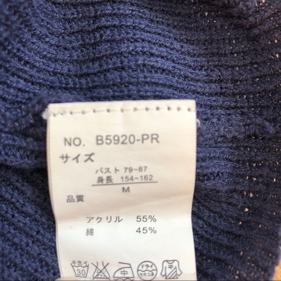 ✨3/$30✨Navy Blue Knit Cropped Tank Top | M​​ - Picture 6 of 7